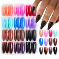 288Pcs Press on Nails Medium Almond Fake Nails 12 Solid Color False Nails Reusable Artificial Acrylic Glue on Nail Full Cover Stick on Nail for Women Salon DIY Manicure - color: Style-27