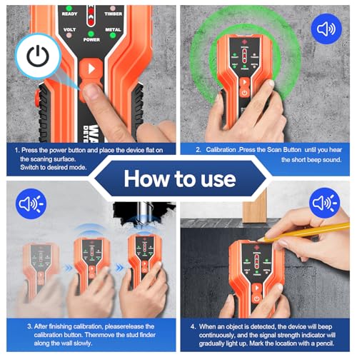 NOYAFA Stud Finder,3-in-1 Electronic Stud Finder Wall Scanner