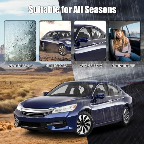 Window Molding Trim for 2013-2018 Honda Accord 4-Door Sedan | 4PCS Chrome-plated Weatherstrip Rubber Seals, Replaces #72450-T2A-A01, High-rebound Buckle Design, Built-in Metal Layer - size: 2013-2018 Honda Accord