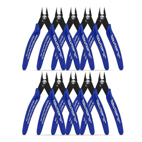 Small Wire Cutters Micro Flush Snips Zip Tie Cutter-10 Pack - size: 10 Pack