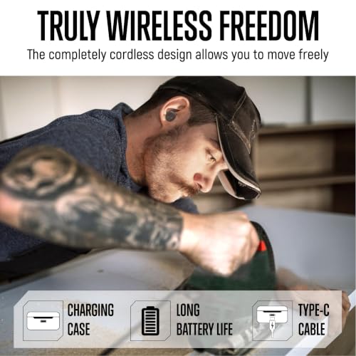 GLORYFIRE Bluetooth Shooting Ear Protection & Clear Sound, Deep Black - color: Deep Black