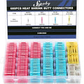 680PCS Heat Shrink Butt Connectors, Marine Grade Electrical Wire Connectors