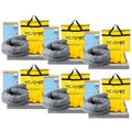 Universal Spill Kit for Chemical, Water & Garage Oil Cleanup 6 Pack - size: 6 Pack