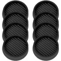4X4 Round Rubber Caster Cups, Non Slip Furniture Pads - 8 Pack - color: Black, size: 4” 8pcs