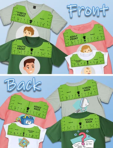 Vowlove T-Shirt Placement Guide for Cricut Heat Press and Vinyl Transfers - color: 02 Green