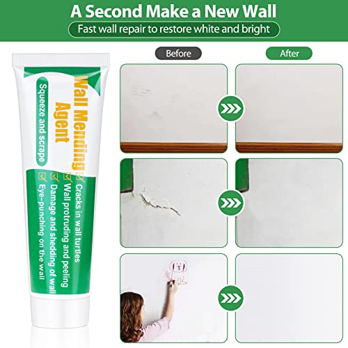 Drywall Repair Kit, Ranekie Drywall Hole Patch Kit Spackle Putty Wall Repair Large Hole Patch Kit, Wall Mending Agent with Scraper Easy to Fill The Holes for Home Wall, Plaster Dent Repair - color: 1 Pack Wall Spackle
