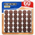 Ansible 60 PCS Felt Furniture Pads 1" for Hardwood Floors - size: 60 PCS 1" Brown, Round