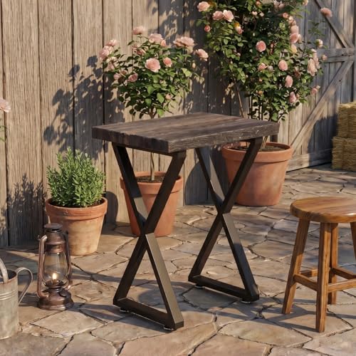 ALLCOS Bench Legs 22 Inch Metal Coffee Table Legs Heavy Duty Table Legs Iron Bench Legs, Black, Set of 2 - size: 22 Inch