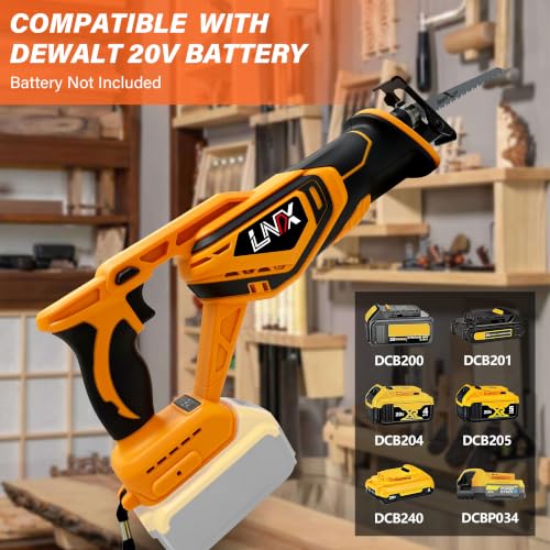 Cordless Reciprocating Saw for DEWALT 20V MAX Battery, Brushless Electric Recip Saw with 4 Blades, 0-2800 SPM Variable Speed, Tool-Free Blade Change, for Wood/PVC/Metal Cutting