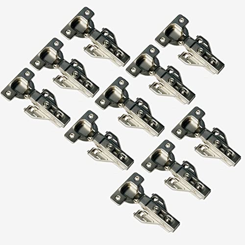 10-Pack Full Overlay Soft-Close Face Frame Hinge, Clip-On Design for Kitchen Cabinet Doors
