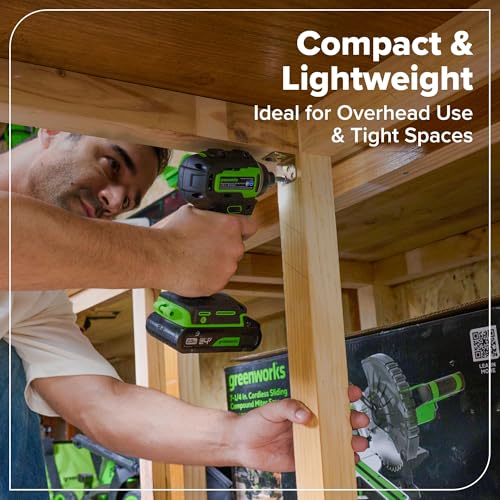 GREENWORKS 24V (8-TOOL) Combo (Drill, Impact Driver, Circular Saw, Reciprocating Saw, Jigsaw, Multi-Tool, Sander, Flashlight), 4.0Ah + (2) 2.0Ah (Power Bank) Batteries, (2) Cables, 65W Rapid Charger - size: 8PCS Combo Kits