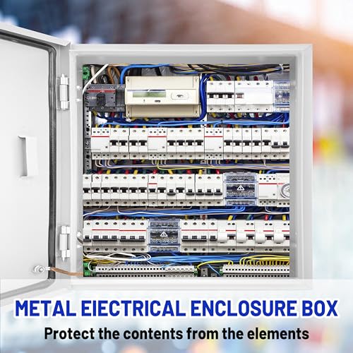 Electrical Junction Box 24x24x8, NEMA 4X IP66 Steel Enclosure Box - size: 24 x 24 x 8''