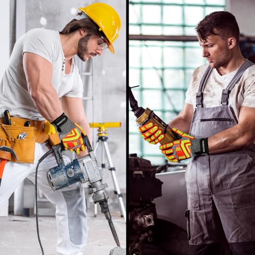 Protective Gloves Cut Resistant A3 Impact Resistant Touchscreen Sandy Nitrile Coating Reinforcement - size: X-Large