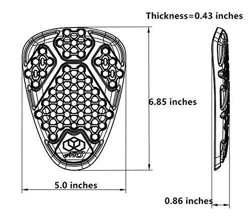 Surlim Coccyx Protector CE Insert Armor Motorcycle Pants Replacement Pads - size: Coccyx