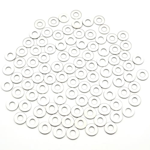 #12 Stainless Steel Flat Washers, 1/4" ID x 9/16" OD, 100 Pack - size: #12 (100)