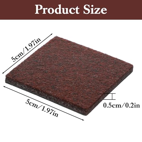 18 Pcs Square Felt Pads for Furniture, 2 x 2 Inch Self Adhesive Chair Leg Floor Protectors Cuttable Anti Scratch Table Leg Pads for Hardwood Floors