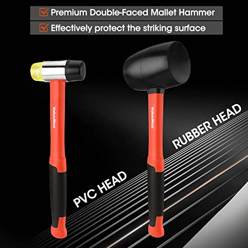 ValueMax 2PCS Rubber Mallet Set