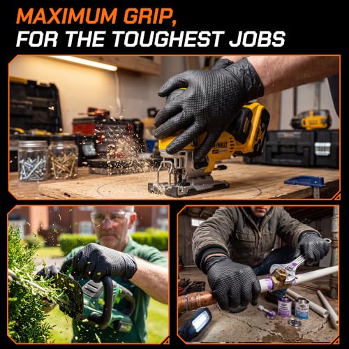 10 Mil Nitrile Gloves Disposable Mechanic Gloves Rubber Latex Cooking Gloves Black Rubber Disposable Gloves Black Nitrile Latex Gloves Large HEAVY DUTY Mechanic Nitrile Gloves 100 Count - size: Large