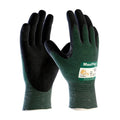 MaxiFlex Cut 34-8743 Cut Resistant Nitrile Coated Work Gloves with Green Knit Shell and Premium Nitrile Coated - size: Small