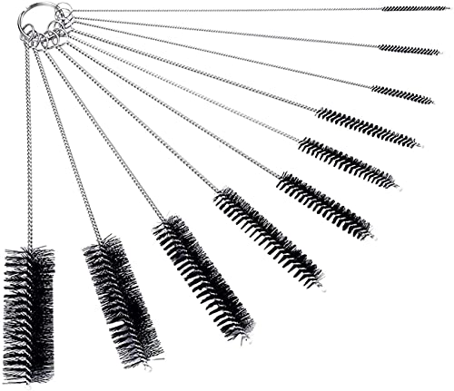 10" Extra Long Tube Cleaning Brush Set - 10 Pack - Black - color: Black, size: 10pk - 2mm 3mm 4mm 5mm 6mm 8mm 12mm 16mm 20mm 24mm