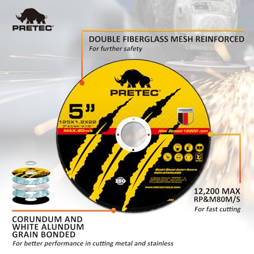 55 Pack Cut Off Wheels 5 Inch, Metal Cutting Wheel for Angle Grinder - size: 5 INCH
