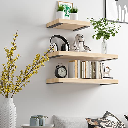 HOZE Heavy Duty Metal Shelf Brackets 10-Inch, Set of 6, Modern Black Matte Finish, 1/5" Thick Steel, Easy-to-Install, Strong Support for Shelves, Versatile & Stylish (10 Inch - 6 Pack) - size: 10 Inch, style: 6 Pack