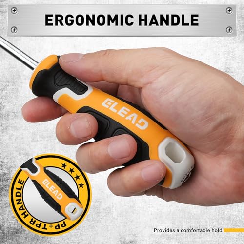 6-Piece Magnetic Screwdrivers Set, 3 Phillips and 3 Slotted Tips Professional Cushion Grip Screwdriver Set - style: 6-Piece Magnetic Screwdriver Set