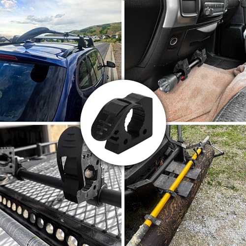 6 Pack Quick Assist Clamp Mount Clamps Release Rubber Fist Mounting Tool – Shovel Mount For Roof Rack, Fits 1-3/8'' Diameter Or Round Tube, Fit for UTV ATV Boat Van Any Wall, RV Car Accessories Kit
