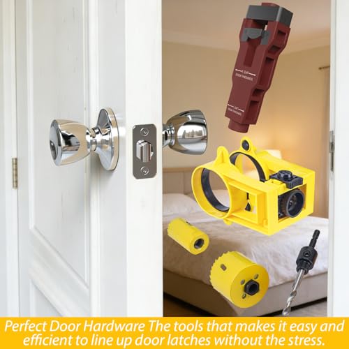 Door Lock Installation Kit with Door Latch Mortise Tool - size: B