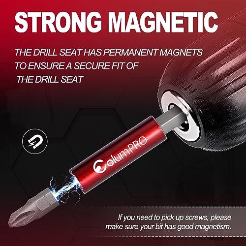 10PCS 1/4" Strong Magnetic Extension Bit Holder,Hex Shank S2 Steel Magnetic,Screwdriver Extension,Quick-Change Hex Shank Set - size: 10PCS