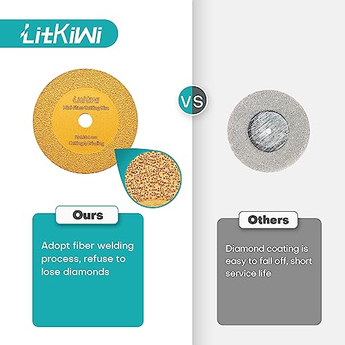 5PCS Mini Glasses Cutting Disc,1mm Ultra-Thin Diamond Cutting Blade Wheel - size: 5PCS Blades