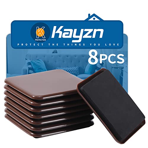 Furniture Sliders, 8pcs 4.7 inch Square Sliders for Furniture on Carpet, Heavy Duty Furniture Movers Sliders - Protect The Surface of Carpet, Easily Move Any Items! - size: 4.7inch 8pcs