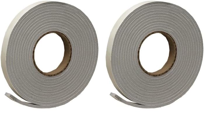 Frost King Vinyl Foam Tape - Closed Cell - Moderate Compression, 3/4" W, 3/16" Thick, 17' L, Grey (Pack of 2) - size: Pack of 2, style: 3/4"W,3/16"T,17'L,Grey