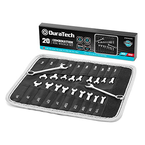 DURATECH Mini Wrench Set, Small Ignition Wrench Set, Mirror Polished - color: Silver