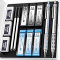 Nicpro Blocky Gear 0.5 mm & 0.7 mm Mechanical Pencils Set in Case - style: Contemporary