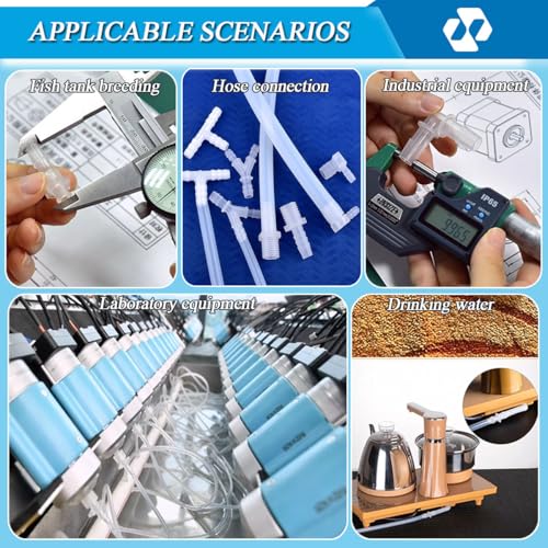 75 Pcs 25-Size Plastic Hose Barb Fittings Assortment, Barb + NPT Male Thread Adapter Fittings, 90 Degree Elbow L Fitting, Barb Reducer, Plastic Joint Splicer and Union Adapters for Fuel, Gas, Liquid.