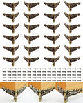 24 PCS Antique Brass Box Legs Feet for Wood Jewelry Trinkets Storage Chest - color: Bronze(24 Pack）