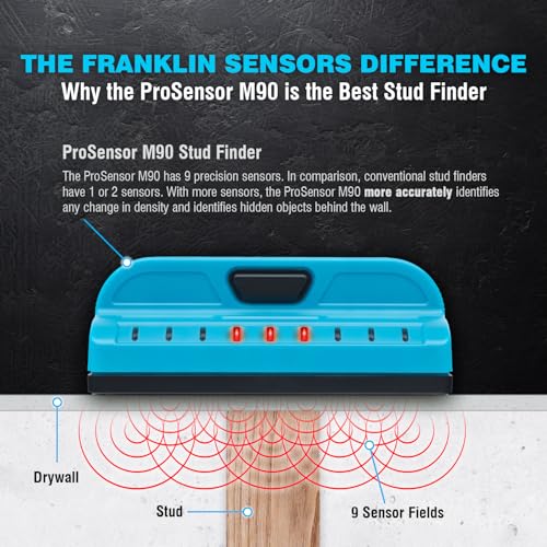 Franklin Sensors ProSensor Sapphire 9000 9-Sensor Stud Finder Wall Scanner - color: Blue
