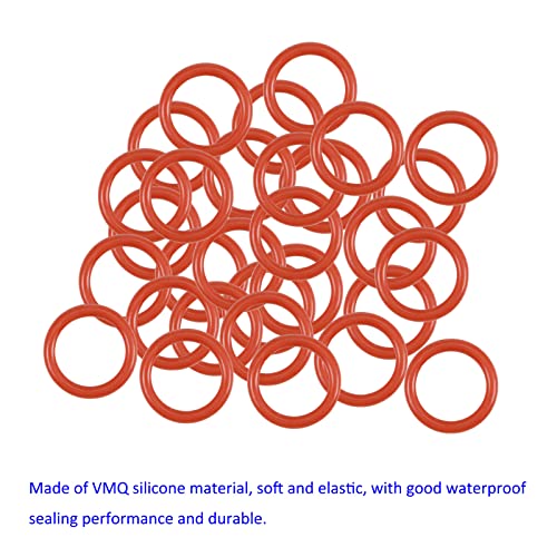 M METERXITY 30 Pack Silicone O-Rings - Garden Water Hose Rubber Sealing Gasket Ring, Soft & Elastic, Apply to Outdoor (5mmx7mmx1mm, Red) - size: 5mmx7mmx1mm