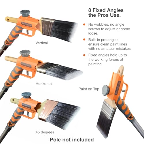 Revolver Pro by McCauley Tools Paint Brush Extender for Painting high Areas Safe, Fast and Easy, by Hand or with a Pole