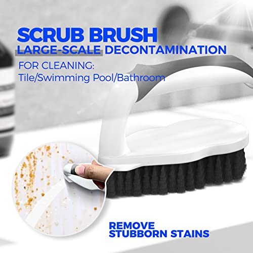 Holikme 7 Pack Cleaning Brush Scrub Brush Kitchen Brush for Floor,Black - color: Black