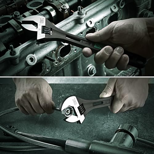 SK 10-Inch Adjustable Wrench, 2.6X ANSI Strength, Black Phosphate Finish