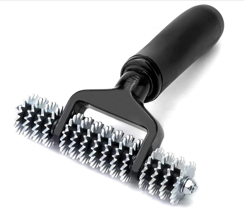 ZY393 Carpet Seam Roller, Spiked Star Wheel Grooming Pile Roller for Loop Carpet Seaming, Bi-Directional 5.5"/140mm Wide Head, Improves Hot-Melt Tape Adhesive Transfer for Invisible Seams - style: Seaming Roller Seaming Spiked Star Grooming Carpet Pile Ro