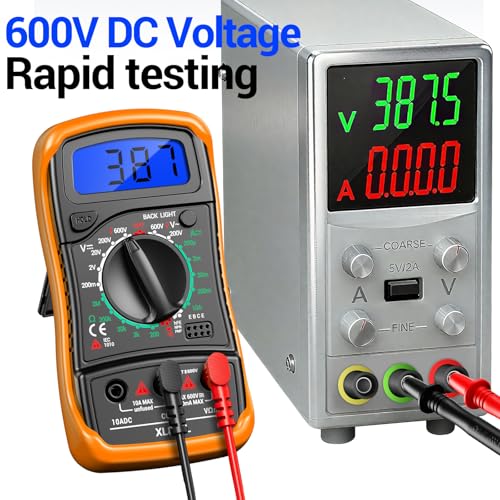 ANENG Digital Multimeter with Case, AC/DC Voltmeter, Ammeter and Ohmmeter - color: Yellow