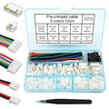 2.54mm XH Connector Socket Kit with pre-Crimped Cable Wire 2/3/4/5/6/7 Pin Housing JST Adapter Cable Male and Female Compatible with JST-XH Connector (Connector&Socket) - style: Connector&Socket