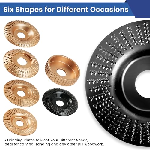 15 Pcs Wood Carving Disc Set, 4 1/2 Inch Grinding Wheels