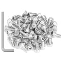 55 Pieces M5 x 6mm Socket Head Cap Screws, Thread Pitch 0.8mm, Sutemribor M5 Screws, 304 Stainless Steel, Fully Threaded, Silver - size: M5 x 6mm, style: Socket Head