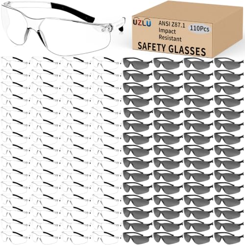 110 PCS Safety Glasses Bulk Unisex, ANSI Z87.1 Eye Protection Glasses - color: Mixed