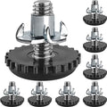 Anwenk Stainless Steel Patio Furniture Leveling Feet 1/4-20 Screw in Threaded Outdoor Furniture Levelers Adjustable Table Chair Levelers Feet Glides for Chairs Tables Cabinet Patio Furniture- 8 Pack - color: Black 8p