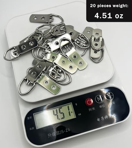 D Ring Picture Hangers, Bulk Steel Small D Rings, Pro Quality D Rings, Picture Hang Solutions for Mirror, Clock, Decoration, Paintings, Artwork Picture